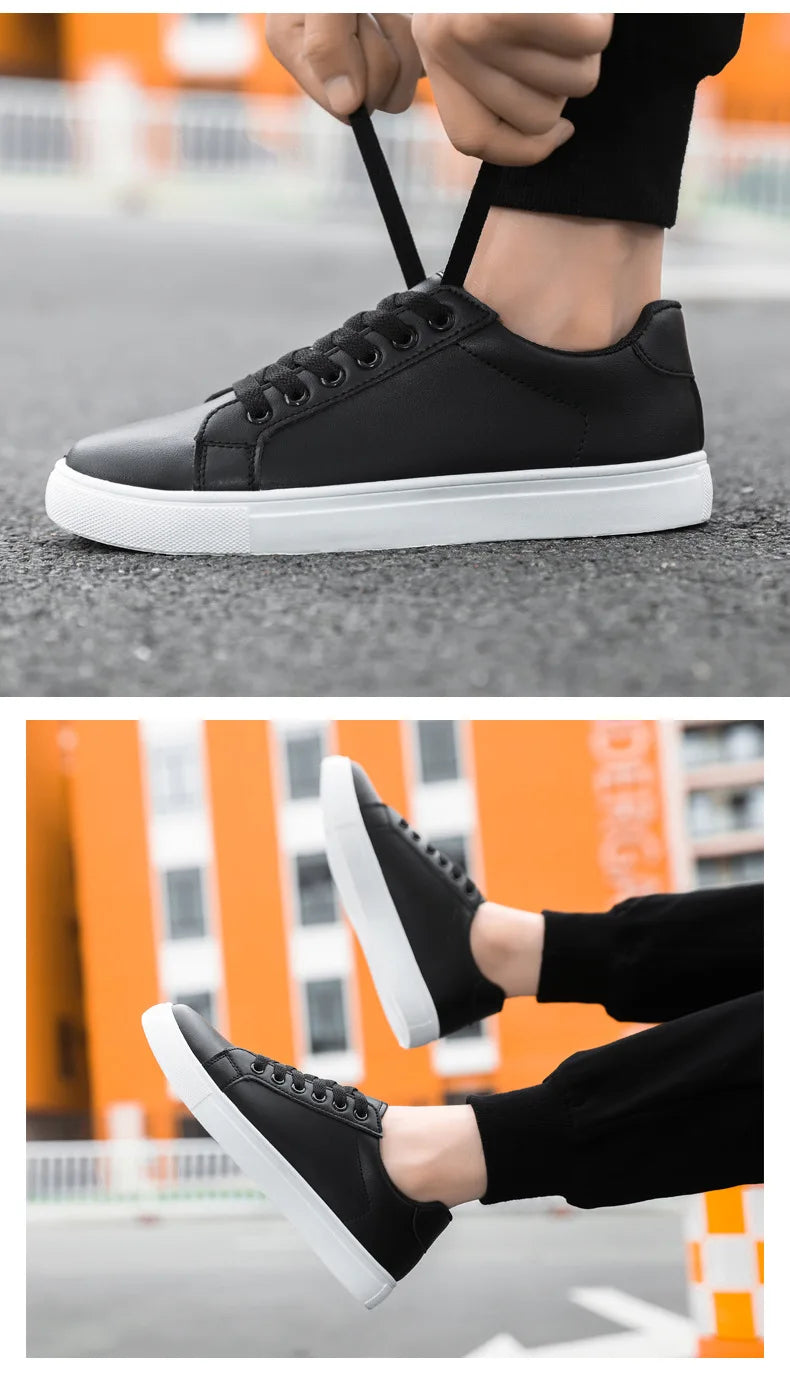 Black Men's Casual Shoes Style Trend Shoes Autumn New Fashion Casual Sneakers for MenNon-slip Lightweight Comfort Flats Shoes