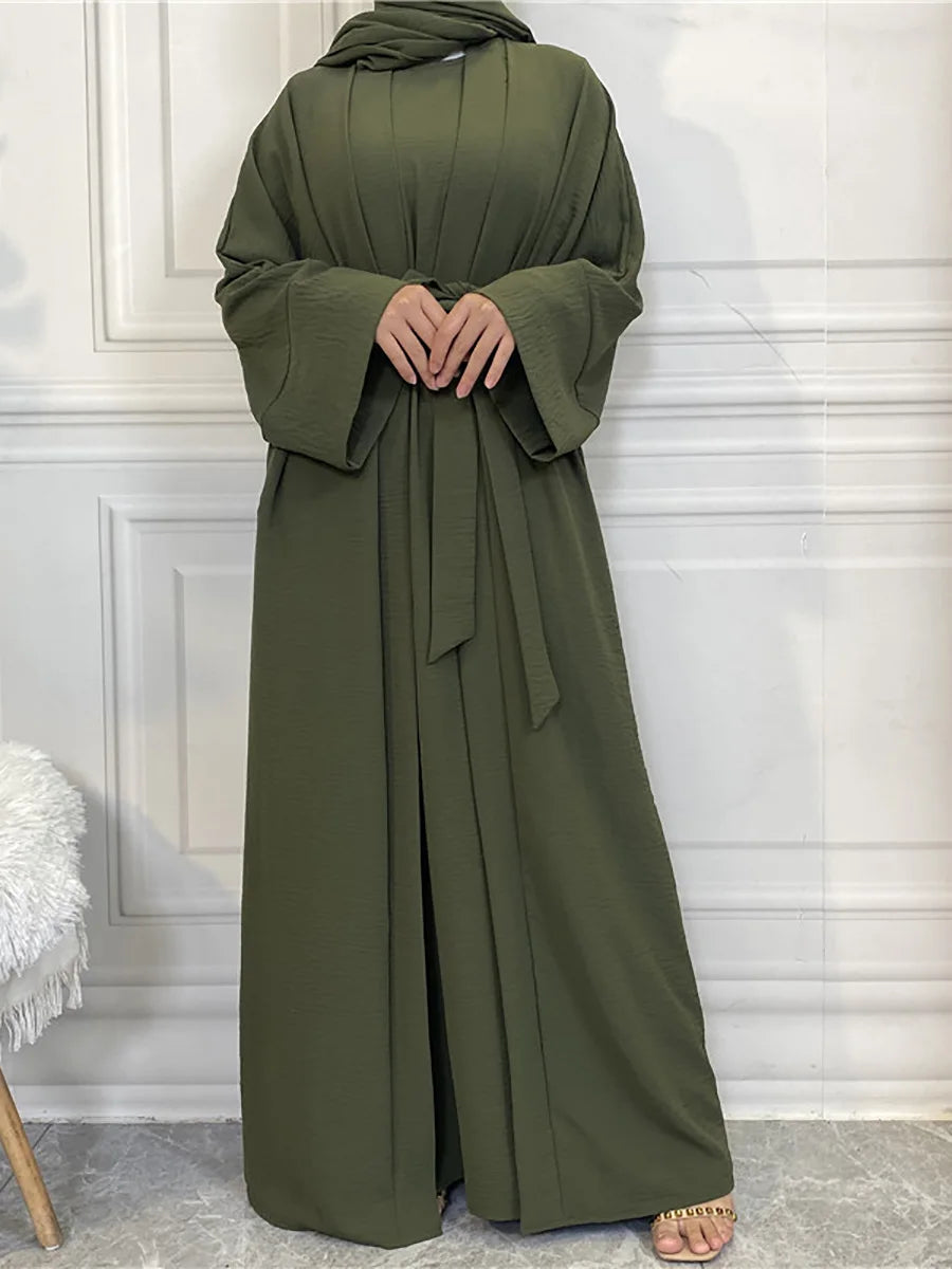 Modest Abayas For Women Muslim Sets Turkey Kaftan Islam Clothing Ramadan Ensembles Musulmans Caftan Marocain Femme Hijab Robe