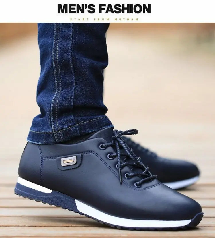 Brand Men's Casual Shoes PU Leather Business Men Shoes Warm Man Board Shoes for Men Outdoor Casual Sneakers Sapatos Masculinos