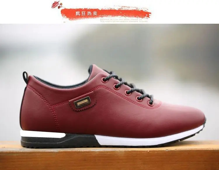 Brand Men's Casual Shoes PU Leather Business Men Shoes Warm Man Board Shoes for Men Outdoor Casual Sneakers Sapatos Masculinos