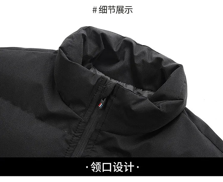 2024 Winter New Men's Luxury Brand Windproof, Warm, Zippered Cotton Coat, Casual, High Quality Outdoor Sports Baseball Jacket