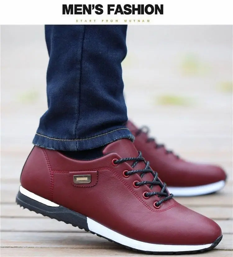 Brand Men's Casual Shoes PU Leather Business Men Shoes Warm Man Board Shoes for Men Outdoor Casual Sneakers Sapatos Masculinos