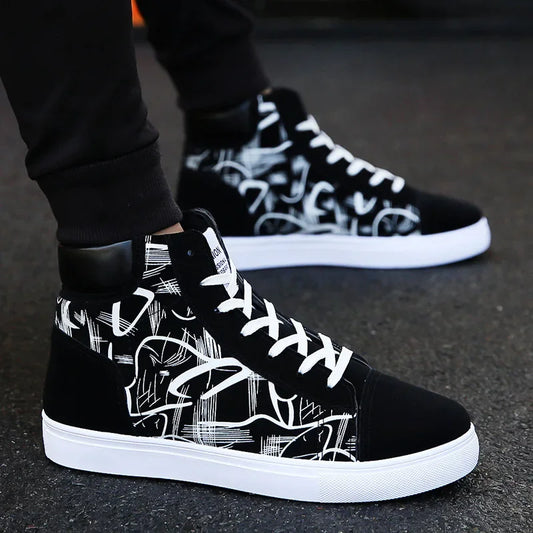 Sneakers Men Canvas Shoes Breathable Cool Street Shoes Male Brand Sneakers Black Blue Red Mens Causal Shoes 2023