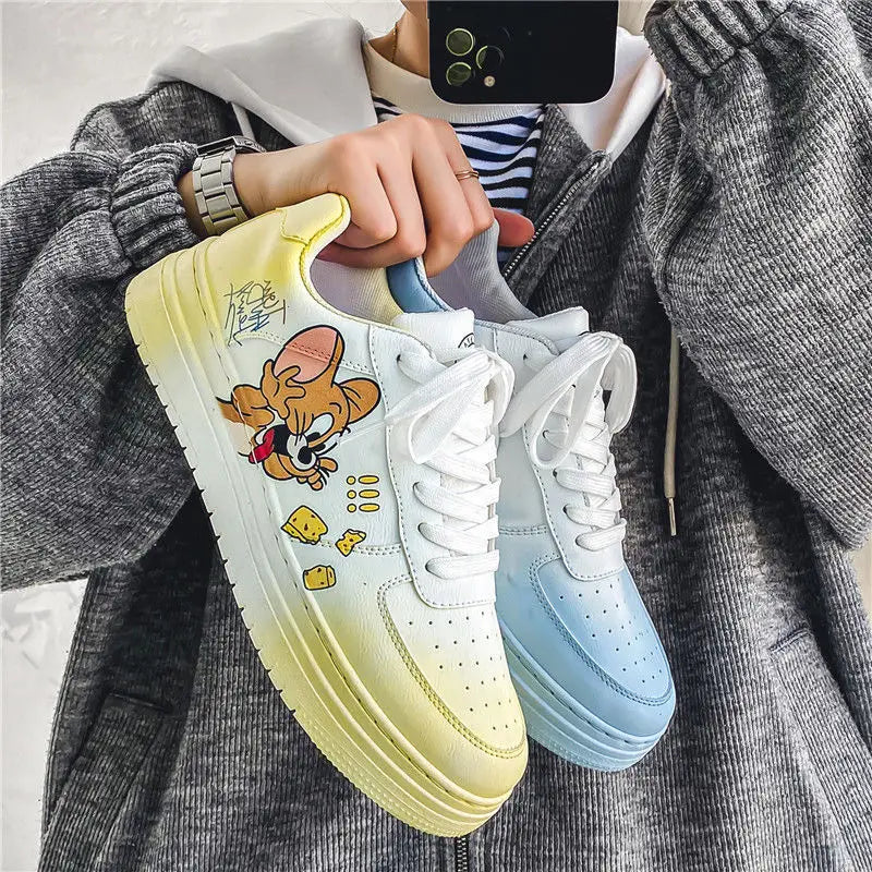 2024 Adult Children Shoes Student Casual Tom and Jerry Insulation Sneakers Girls Boys Man Youth Running Kids Sports Shoes Gift