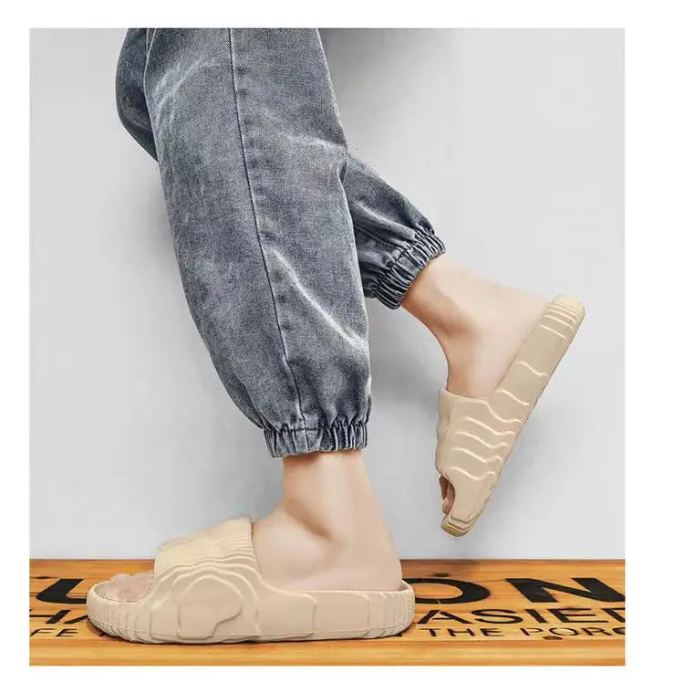 Soft Home Slippers Couple Summer Indoor Skid Proof Bathroom Slippers Sandals Hotel Solid Color Men Women Flip Flops Flat Shoes