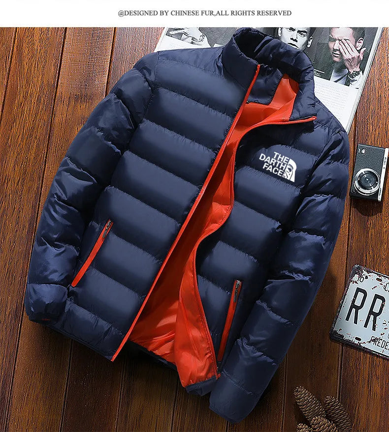 2024 New Fashion Trendy Men's Premium High Collar Winter Jacket end Casual Slim Fit Trend