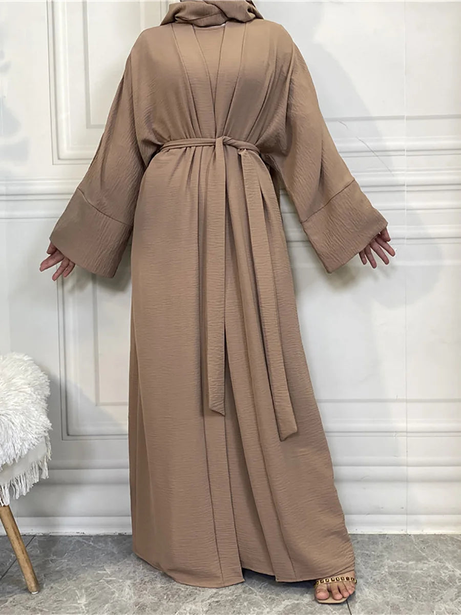 Modest Abayas For Women Muslim Sets Turkey Kaftan Islam Clothing Ramadan Ensembles Musulmans Caftan Marocain Femme Hijab Robe