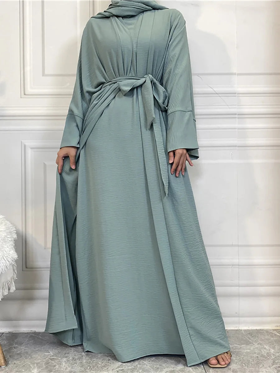 Modest Abayas For Women Muslim Sets Turkey Kaftan Islam Clothing Ramadan Ensembles Musulmans Caftan Marocain Femme Hijab Robe