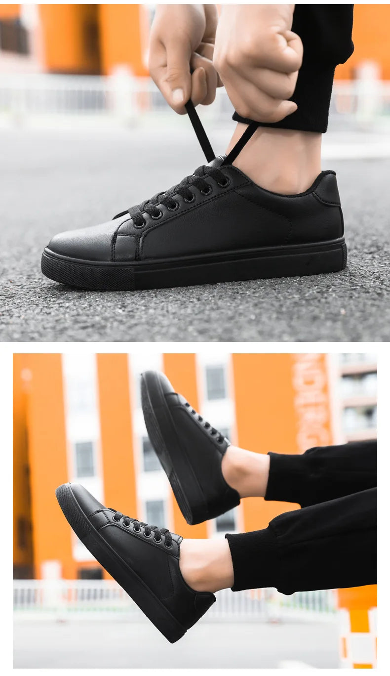 Black Men's Casual Shoes Style Trend Shoes Autumn New Fashion Casual Sneakers for MenNon-slip Lightweight Comfort Flats Shoes