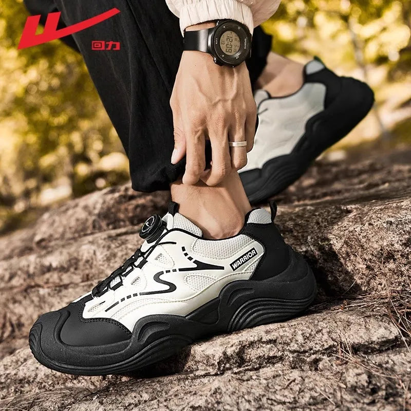 Warrior shoes men's spring and autumn style all-match outdoor men's leisure hiking sports mountaineering daddy men's shoes