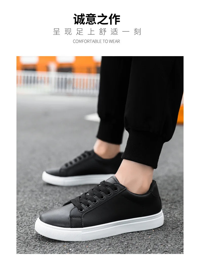 Black Men's Casual Shoes Style Trend Shoes Autumn New Fashion Casual Sneakers for MenNon-slip Lightweight Comfort Flats Shoes