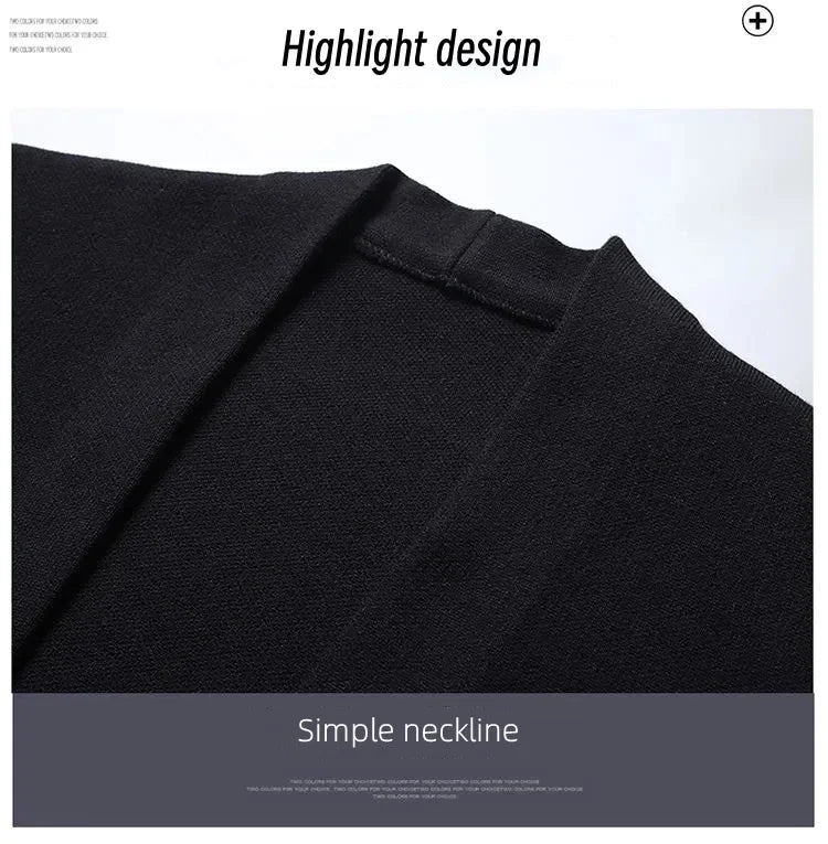 High end long sleeve men's knitted cardigan autumn winter fashion brand elements high-end design Korean style casual Little coat