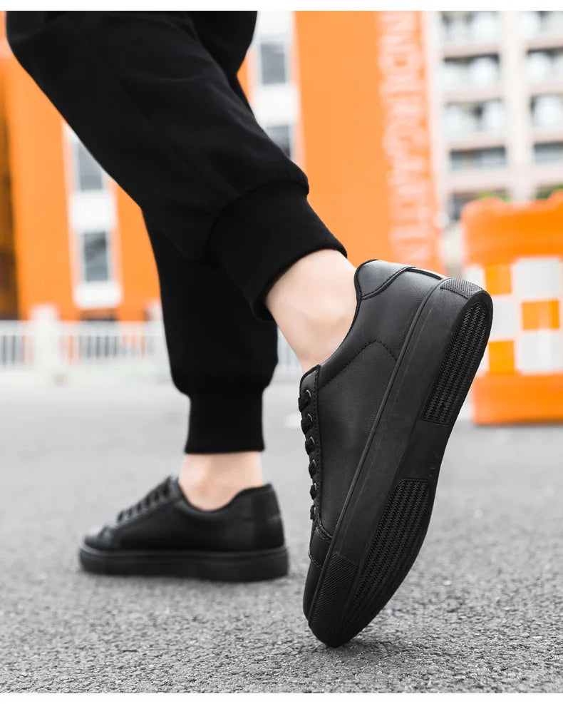 Black Men's Casual Shoes Style Trend Shoes Autumn New Fashion Casual Sneakers for MenNon-slip Lightweight Comfort Flats Shoes