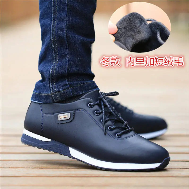 Brand Men's Casual Shoes PU Leather Business Men Shoes Warm Man Board Shoes for Men Outdoor Casual Sneakers Sapatos Masculinos