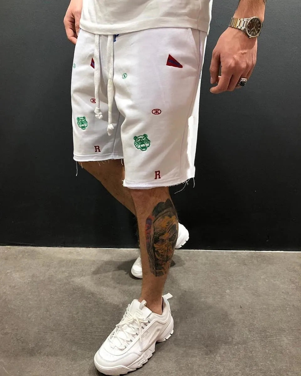 New Fitness Joggers Men Shorts Summer Relaxed Fit Breeches Bermuda Casual Short Pants Stick Social Cargo Men Fashion Shorts 2023