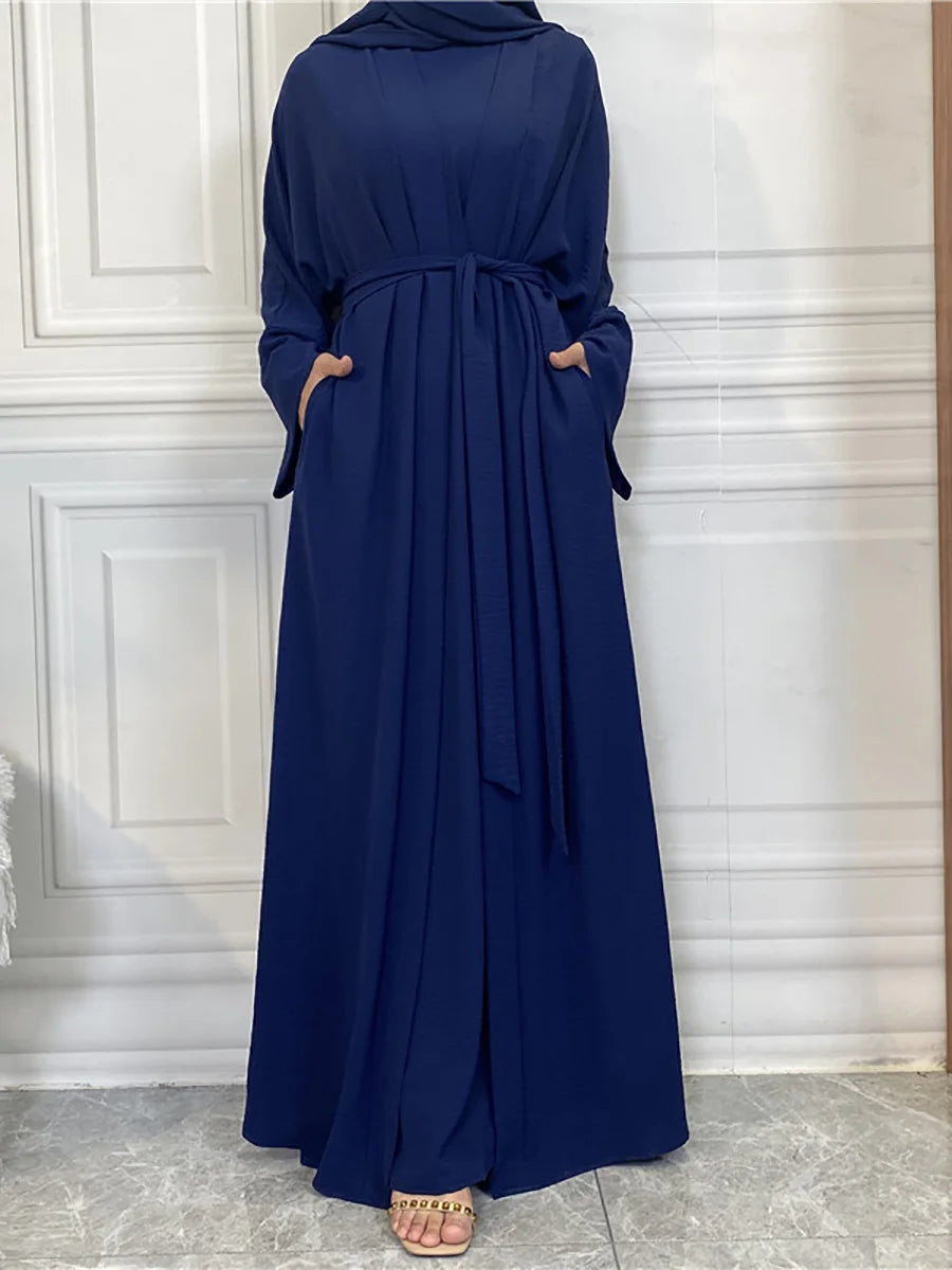 Modest Abayas For Women Muslim Sets Turkey Kaftan Islam Clothing Ramadan Ensembles Musulmans Caftan Marocain Femme Hijab Robe