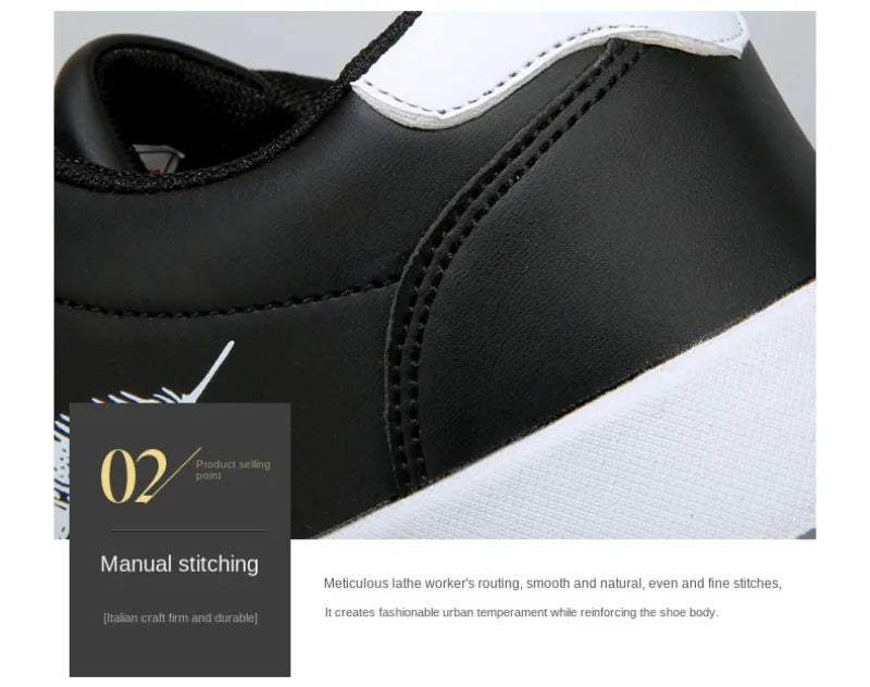 Men's Sneakers Casual Pu Leather Breathable Walking Flat Shoes for Men 2024New Male Tennis Sneaker Soft White Breathable Shoes신발