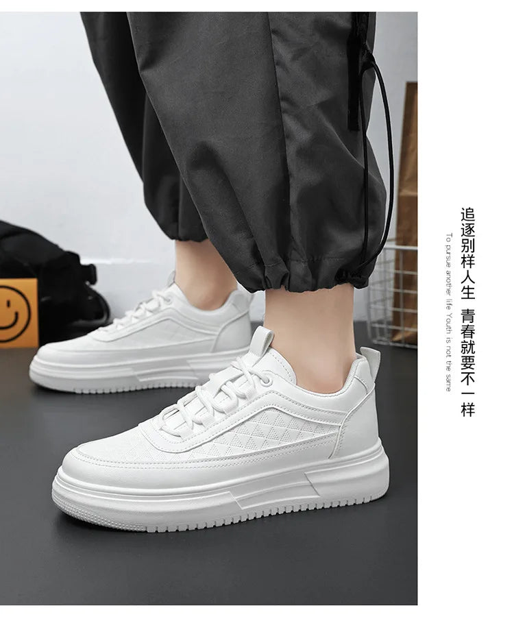 Men's Casual Sneaker Light Walking Tennis Shoes for Men 2024 Fashion Outdoor Thick Non-slip Platform White Shoes Male Zapatillas