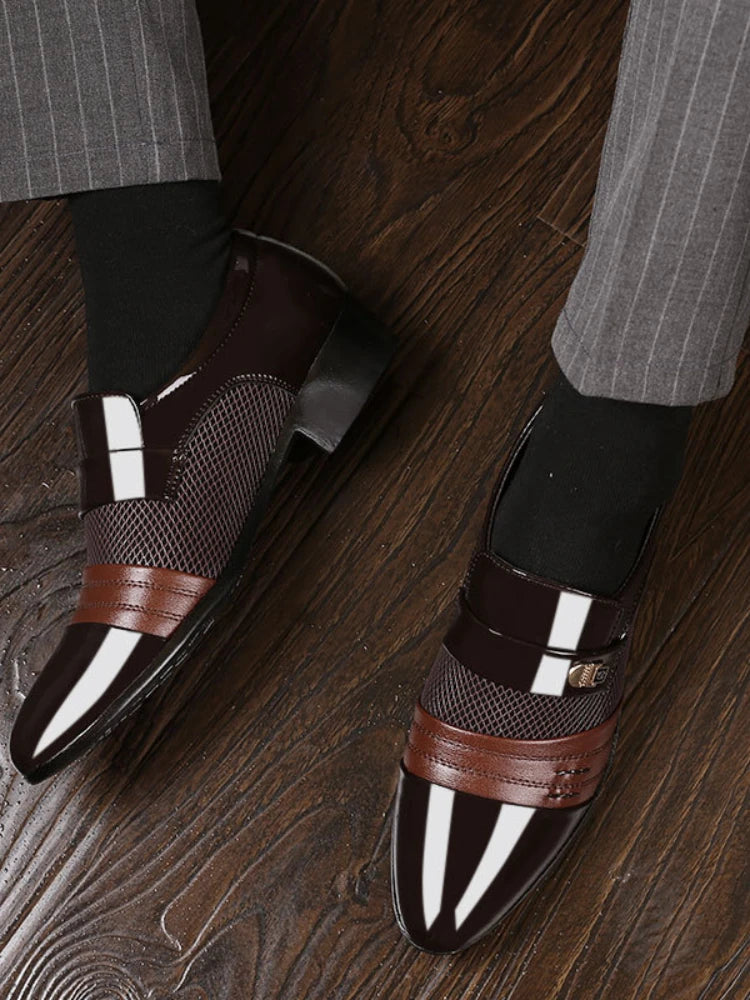 Shoes Men Slip on Men Dress Oxfords Fashion Business Dress Men Shoes 2020 New Classic Leather Men'S Suits Shoes Man Shoes2023