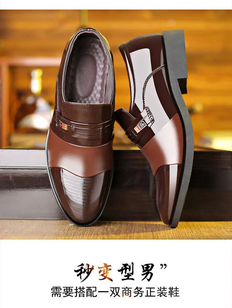 Luxury Men's Dress Shoes Elegant Mens Wedding Party High Quality Dress Shoes Social Man Dress Shoes Round Toe Office Men Loafers