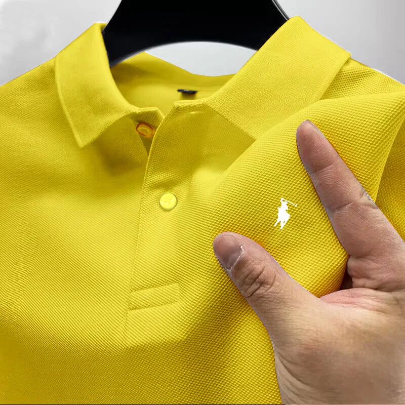 Top New Polo Shirt Men Summer Stritching Men's Shorts Sleeve Polo S-4XL Men Tee Shirt