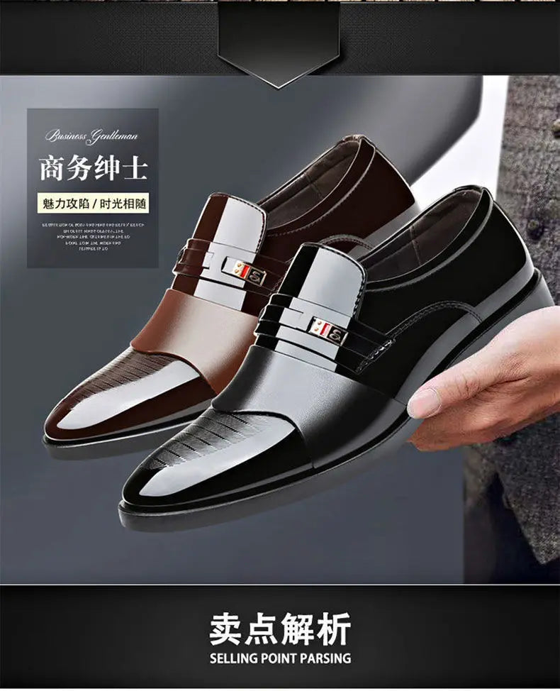 Luxury Men's Dress Shoes Elegant Mens Wedding Party High Quality Dress Shoes Social Man Dress Shoes Round Toe Office Men Loafers