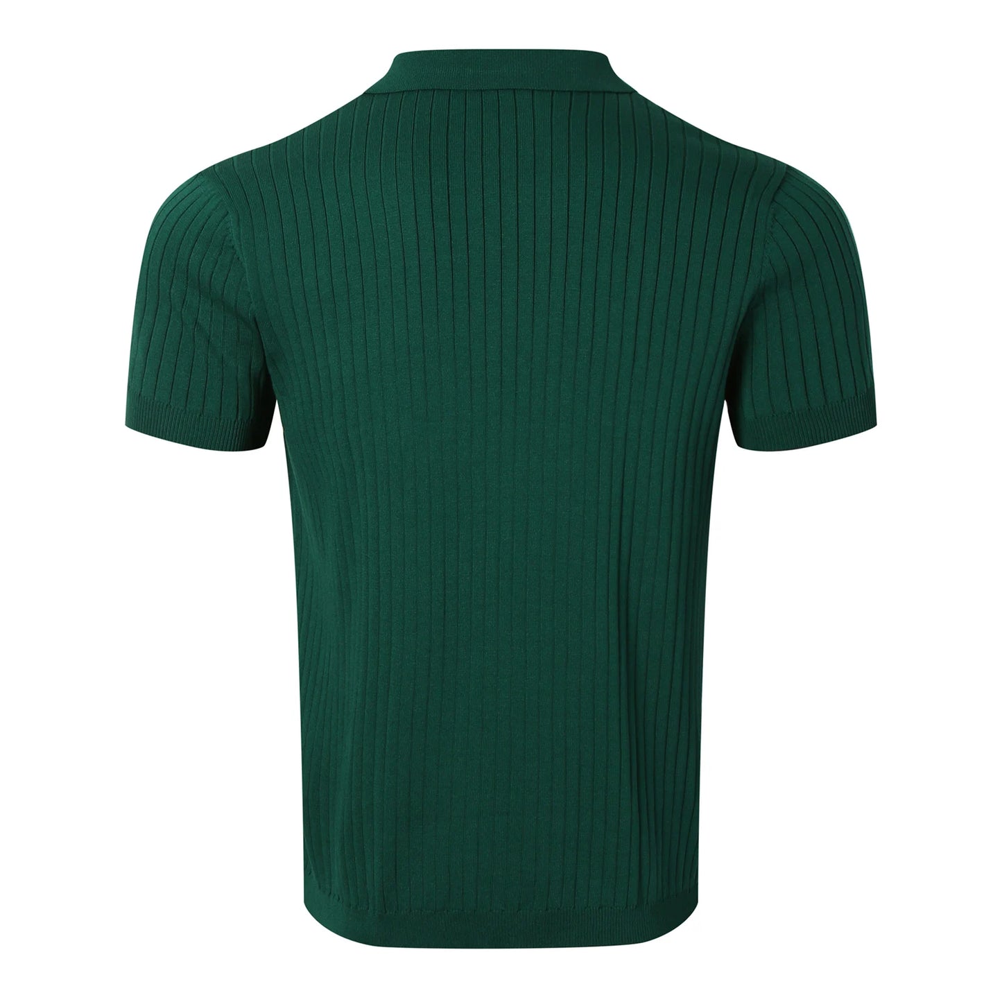 Summer Men's Clothing Retro Knit Lapel Striped Polo Shirt Solid Color Short Sleeve Fashion Light Luxury Popular Knitwear M-3XL