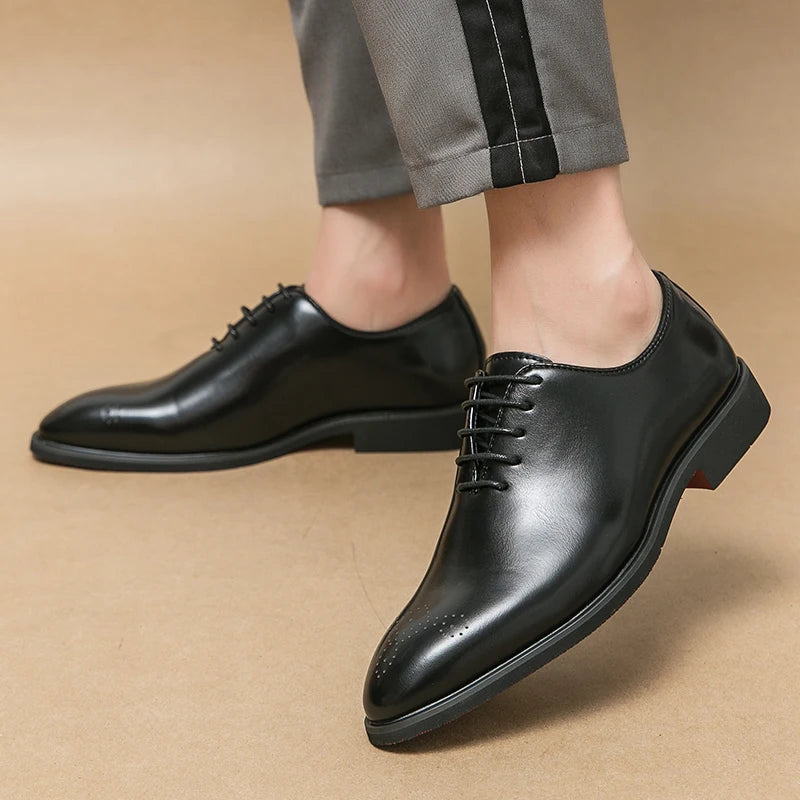 Luxury Mens Leather Shoes High Quality Men's Shoes Fashion Oxford Wedding Men Dress Leather Shoes 2024 Gentleman Office Man Shoe