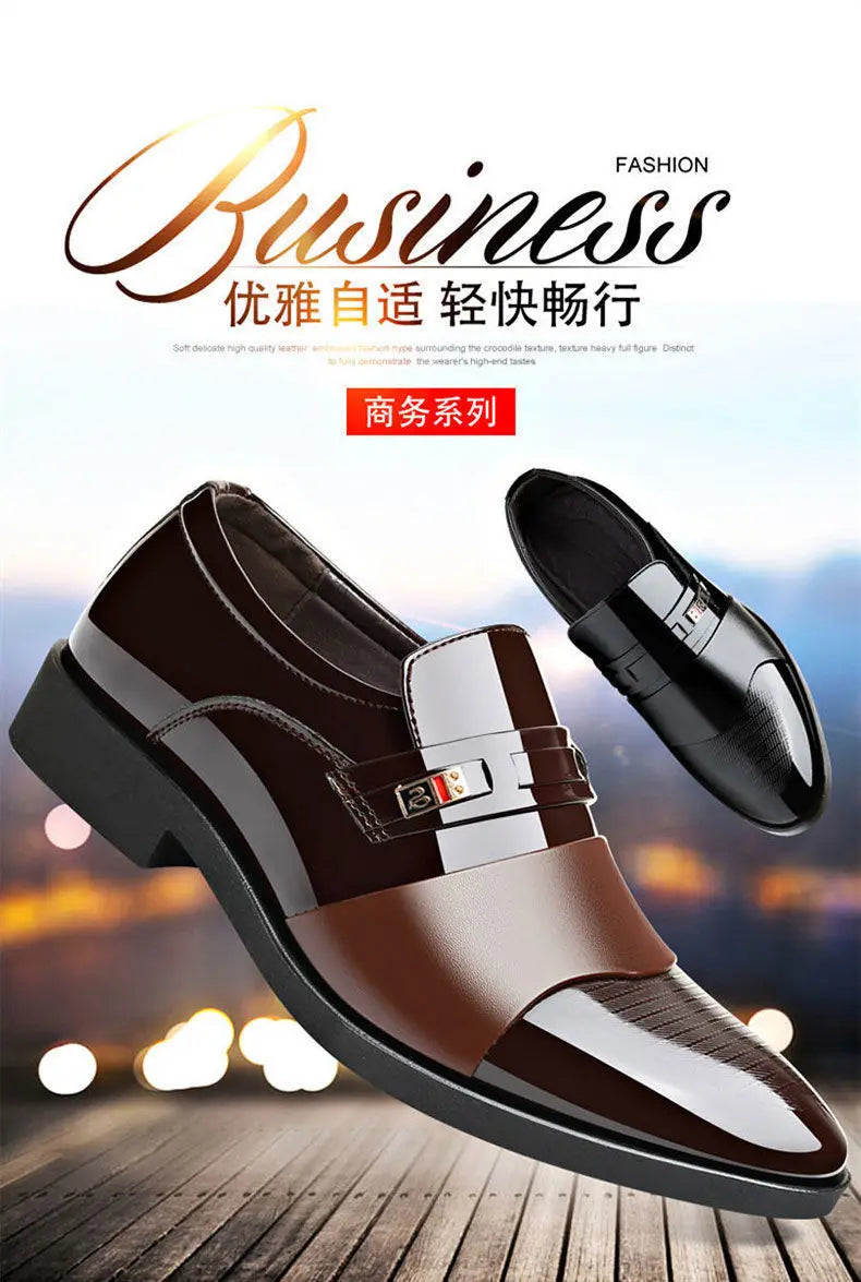 Luxury Men's Dress Shoes Elegant Mens Wedding Party High Quality Dress Shoes Social Man Dress Shoes Round Toe Office Men Loafers