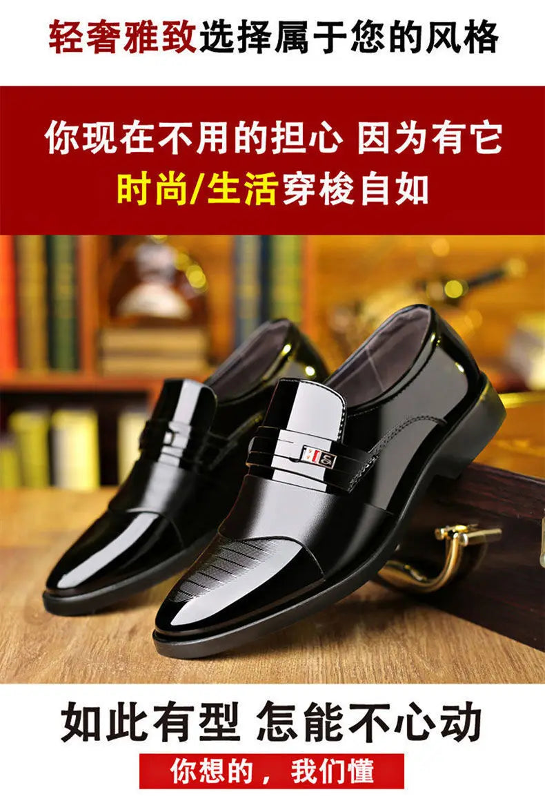 Luxury Men's Dress Shoes Elegant Mens Wedding Party High Quality Dress Shoes Social Man Dress Shoes Round Toe Office Men Loafers