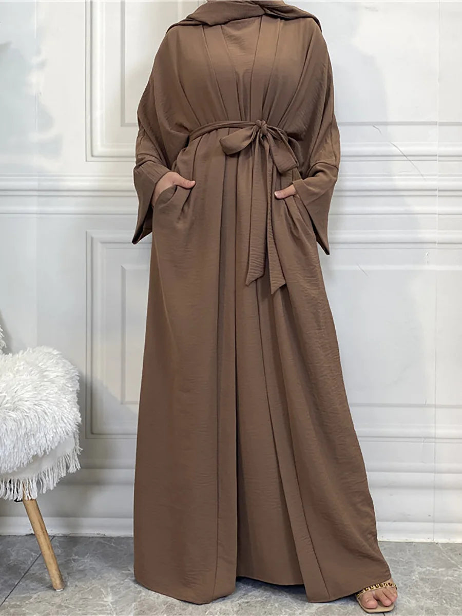 Modest Abayas For Women Muslim Sets Turkey Kaftan Islam Clothing Ramadan Ensembles Musulmans Caftan Marocain Femme Hijab Robe