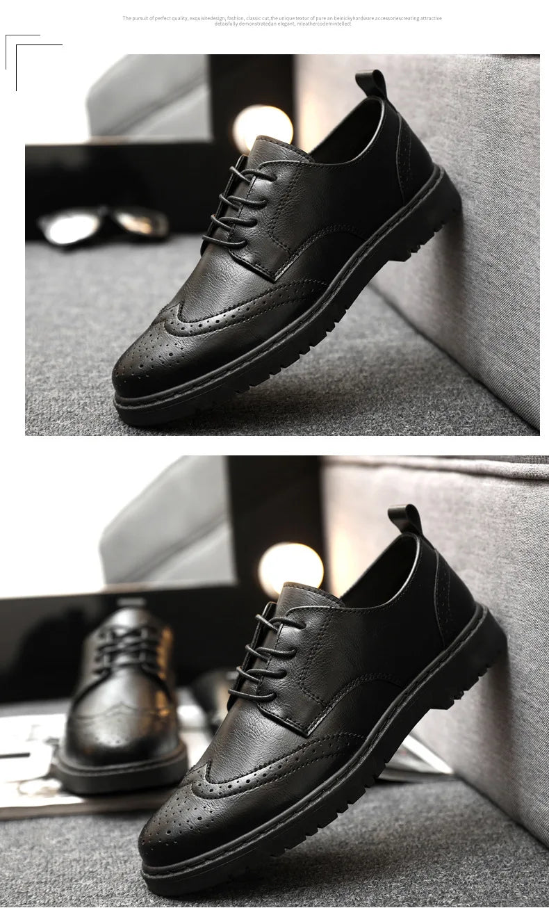 2024 New Men Oxford Shoes Luxury High Quality Brogue Dress Shoes for Men Classic Business Leather Shoes Fashion Men Casual Shoe