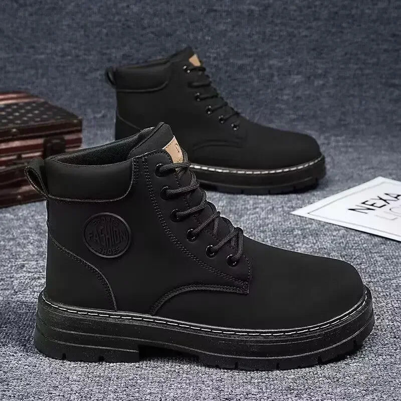 2024 Autumn New Men's Luxury Boots Comfortable Breathable Waterproof Men's Shoes Fashionable Men's Work Boots Motorcycle Boots