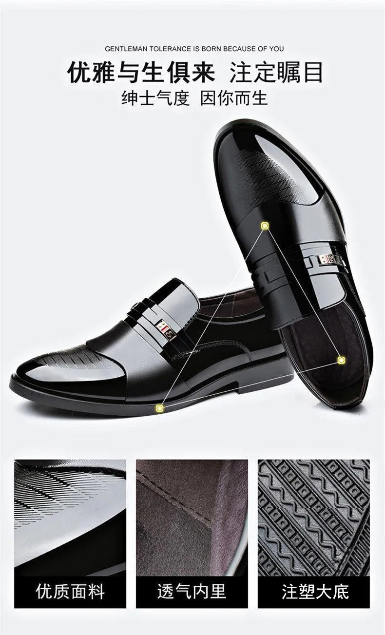 Luxury Men's Dress Shoes Elegant Mens Wedding Party High Quality Dress Shoes Social Man Dress Shoes Round Toe Office Men Loafers