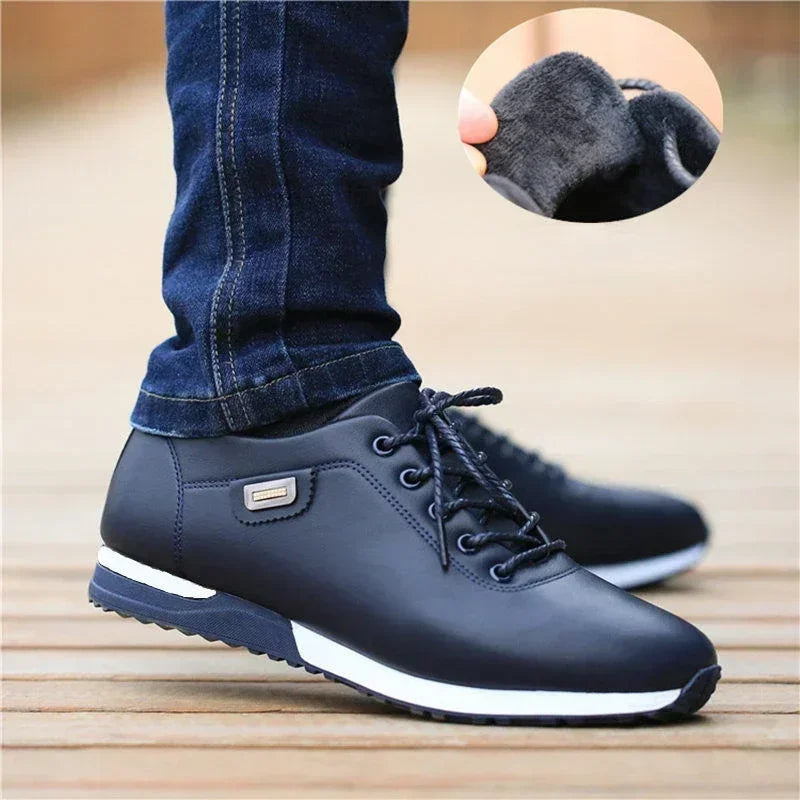 Brand Men's Casual Shoes PU Leather Business Men Shoes Warm Man Board Shoes for Men Outdoor Casual Sneakers Sapatos Masculinos