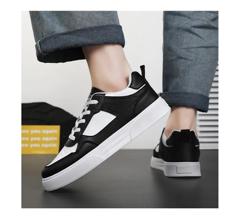 Men's Sneakers Thick Sole White Shoes Trendy Flat Shoes for Men Comfortable Breathable Vulcanized Sneakers Male Designer Shoes44