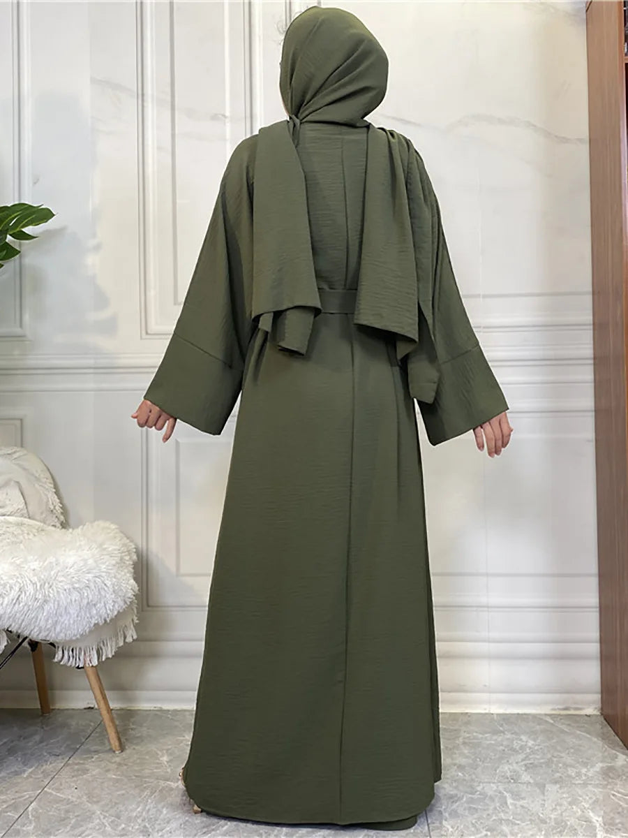 Modest Abayas For Women Muslim Sets Turkey Kaftan Islam Clothing Ramadan Ensembles Musulmans Caftan Marocain Femme Hijab Robe