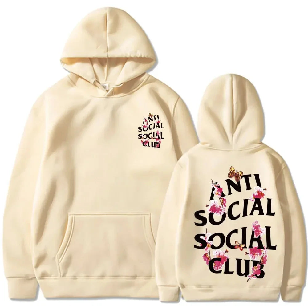 ANTI SOCIAL CLUB Print Hoodie Cool Hoodies For Men Men's Casual Graphic Design Pullover Hooded Sweatshirt With Kangaroo Pocket