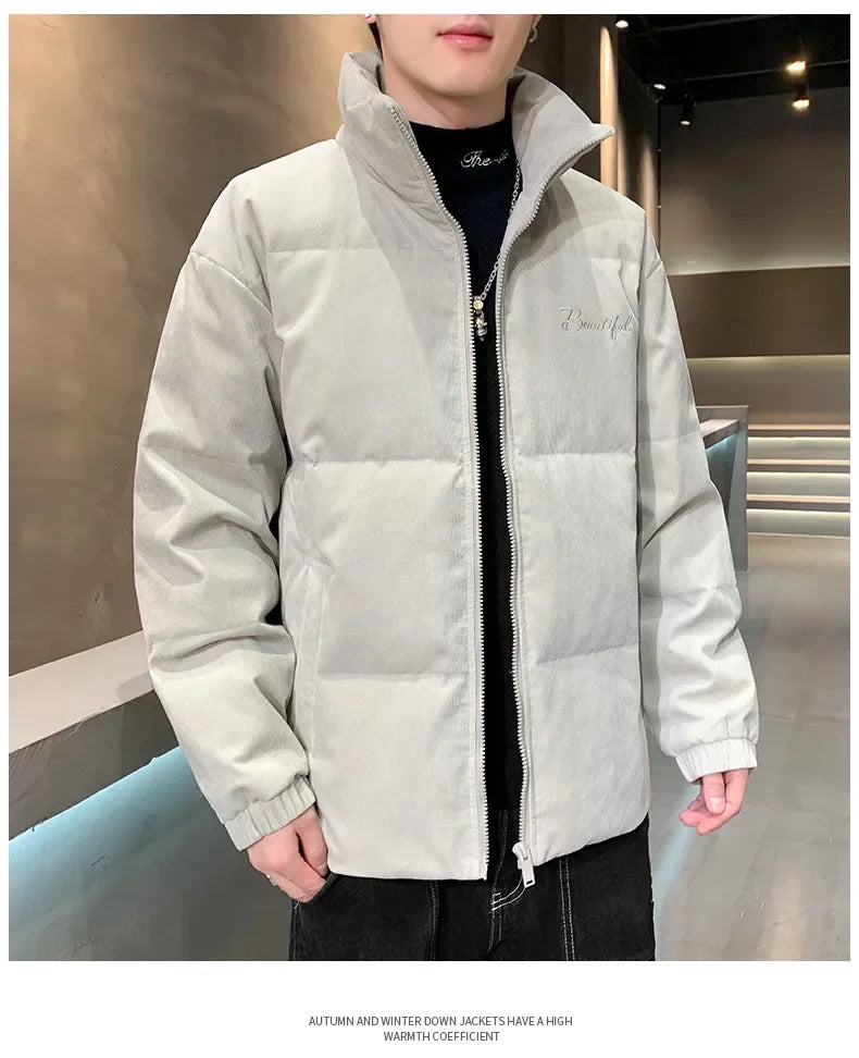 2024 New Winter Mens White Duck Down Jacket Coats Fashion High Quality Male Ski Warm Coats