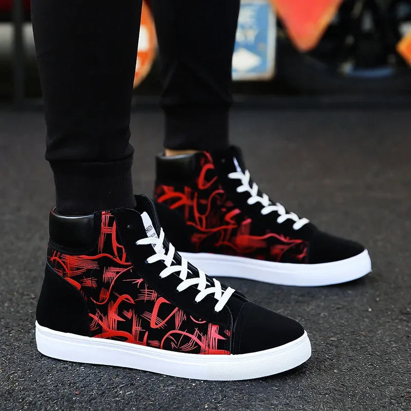 Sneakers Men Canvas Shoes Breathable Cool Street Shoes Male Brand Sneakers Black Blue Red Mens Causal Shoes 2023