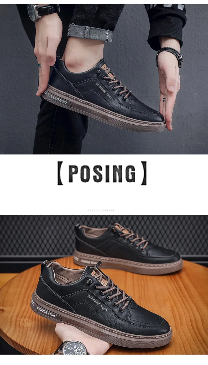 Casual Shoes for Men White Breathable Sneakers Walking Tennis TrendShoes Comfort Versatile BoardShoe Driving Flats Tenis Hombres