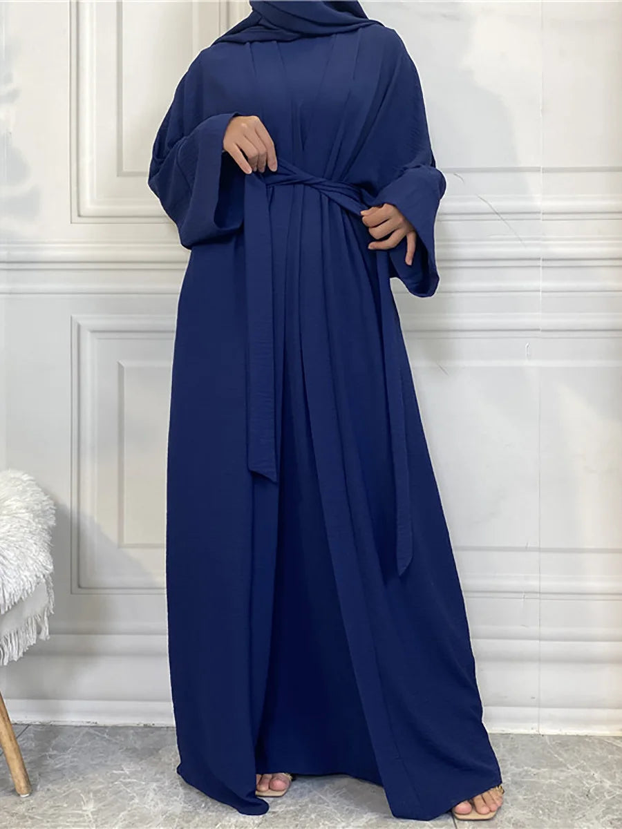 Modest Abayas For Women Muslim Sets Turkey Kaftan Islam Clothing Ramadan Ensembles Musulmans Caftan Marocain Femme Hijab Robe