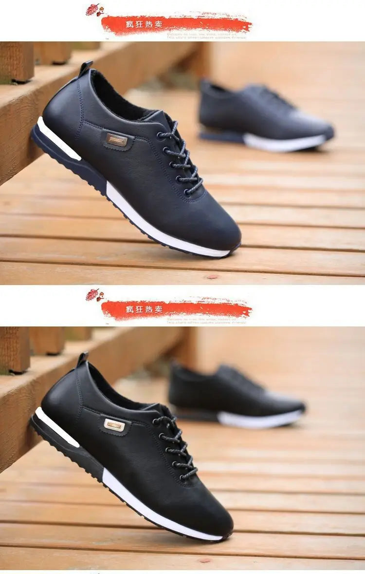 Brand Men's Casual Shoes PU Leather Business Men Shoes Warm Man Board Shoes for Men Outdoor Casual Sneakers Sapatos Masculinos