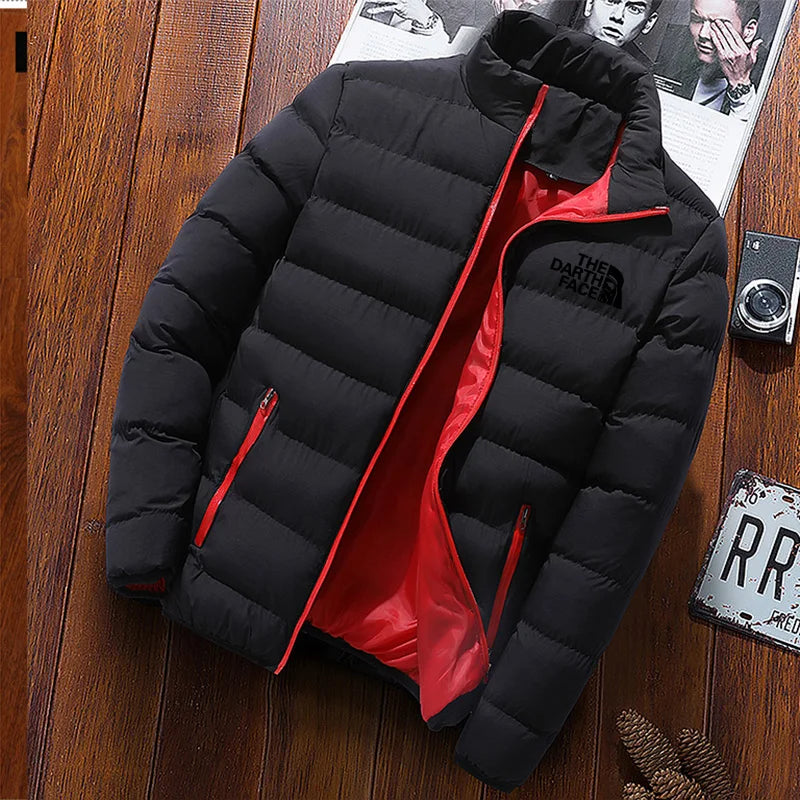 2024 New Fashion Trendy Men's Premium High Collar Winter Jacket end Casual Slim Fit Trend