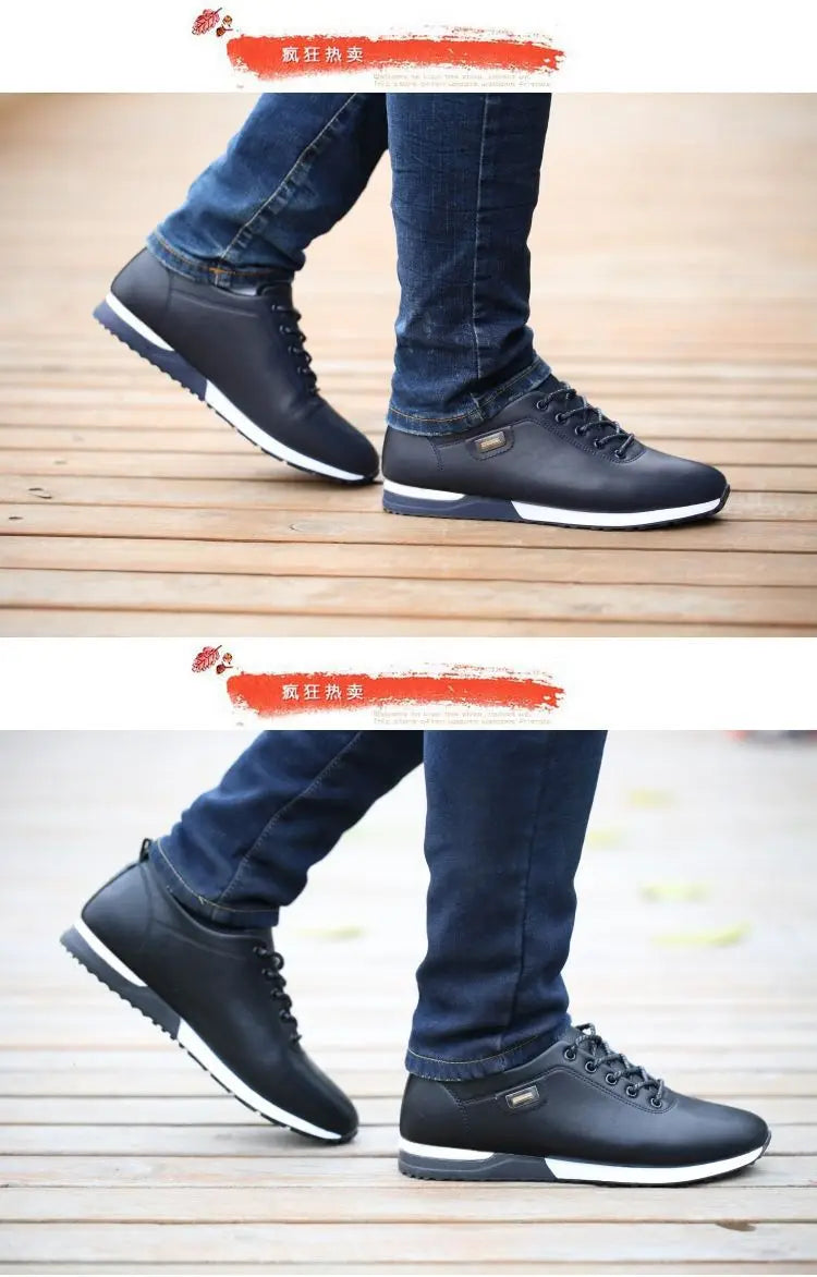 Brand Men's Casual Shoes PU Leather Business Men Shoes Warm Man Board Shoes for Men Outdoor Casual Sneakers Sapatos Masculinos