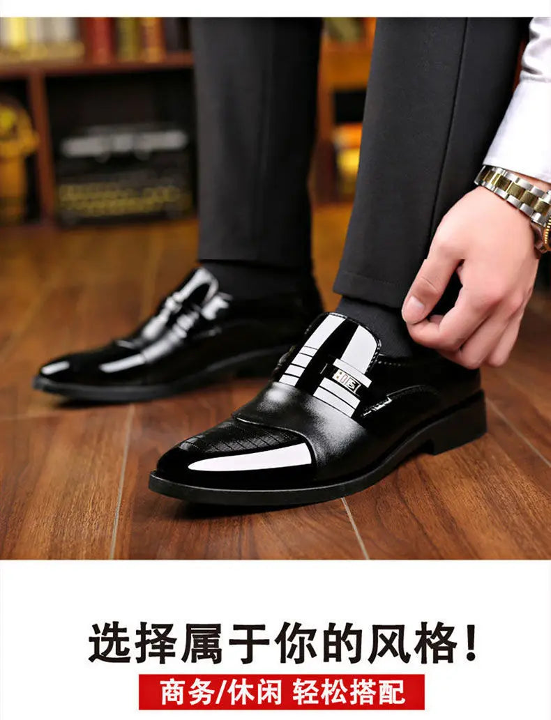 Luxury Men's Dress Shoes Elegant Mens Wedding Party High Quality Dress Shoes Social Man Dress Shoes Round Toe Office Men Loafers