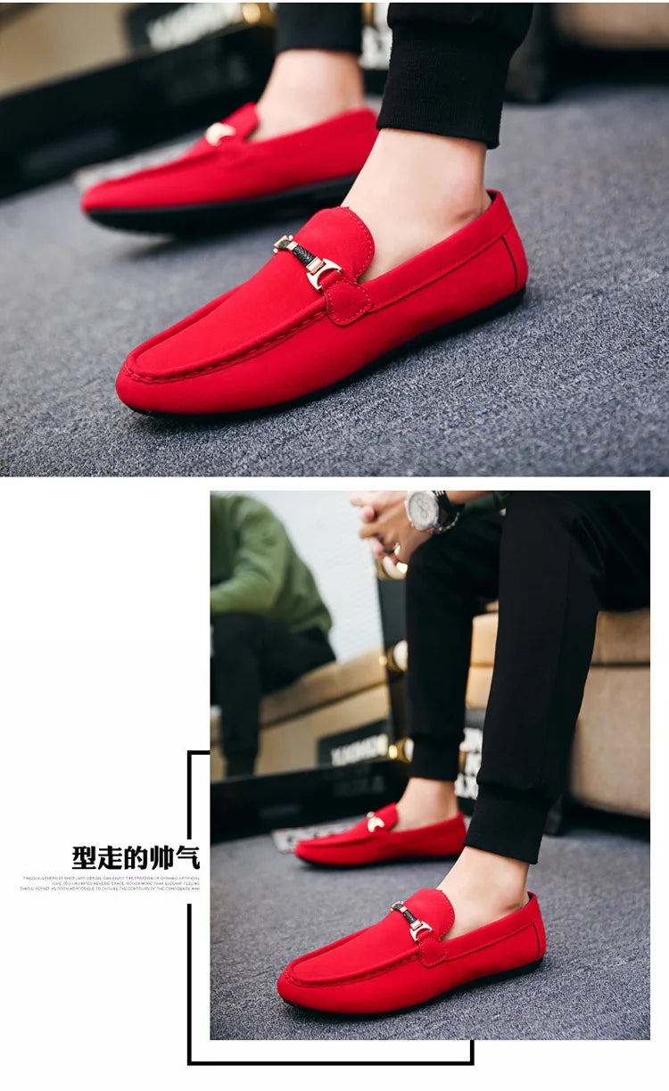 Slip-on Loafers for Men Soft Driving Moccasins High Quality Flats Male Walking Shoes Suede Casual Loafers Summer Men's Shoe