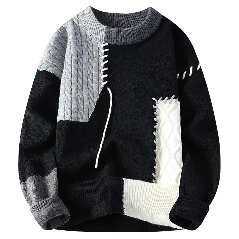 2024 Autumn Men's wool pullovers Men's fashion Sweater  Round neck mens Thicken Warm Men Knitted Sweater full size M-3XL