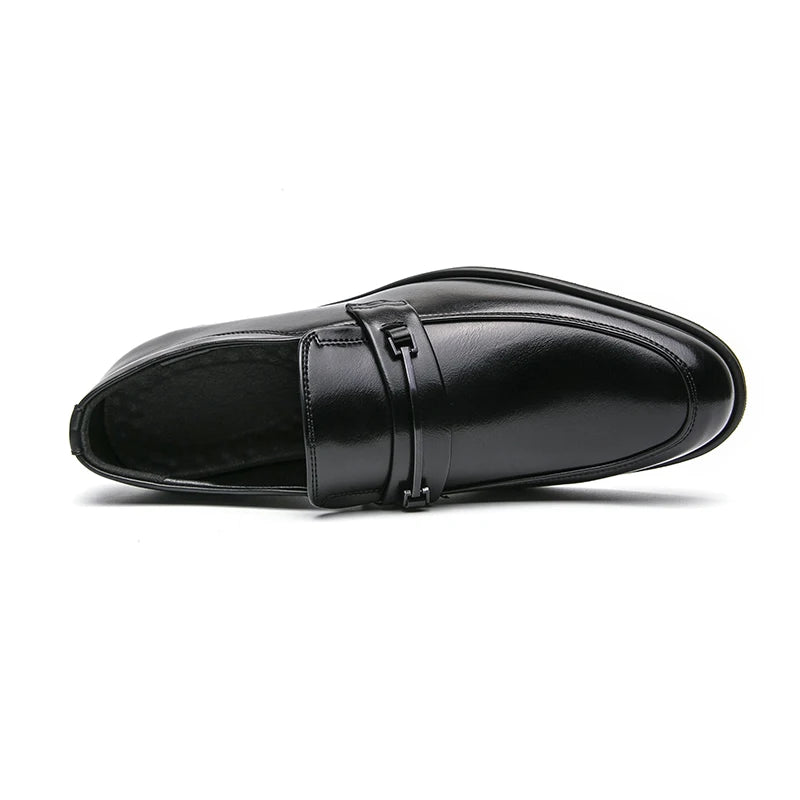 Classic Men's Casual Loafers Driving Shoes Moccasin Fashion Male Comfortable Wedding Leather Shoes Men Business Black Dress Shoe