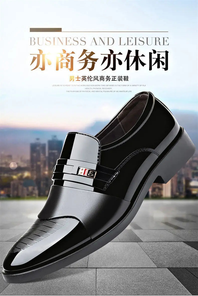 Luxury Men's Dress Shoes Elegant Mens Wedding Party High Quality Dress Shoes Social Man Dress Shoes Round Toe Office Men Loafers